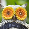 thumbnail image 2 of Welcome Owl Welcome Light Decoration Resin Outdoor Sculpture Simulation Solar Light Garden Decoration, 2 of 8