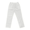 thumbnail image 4 of IWRICH Women's Linen Pants High Waisted Wide Leg Straight Fall Casual Loose Trousers with Pockets White XL, 4 of 5