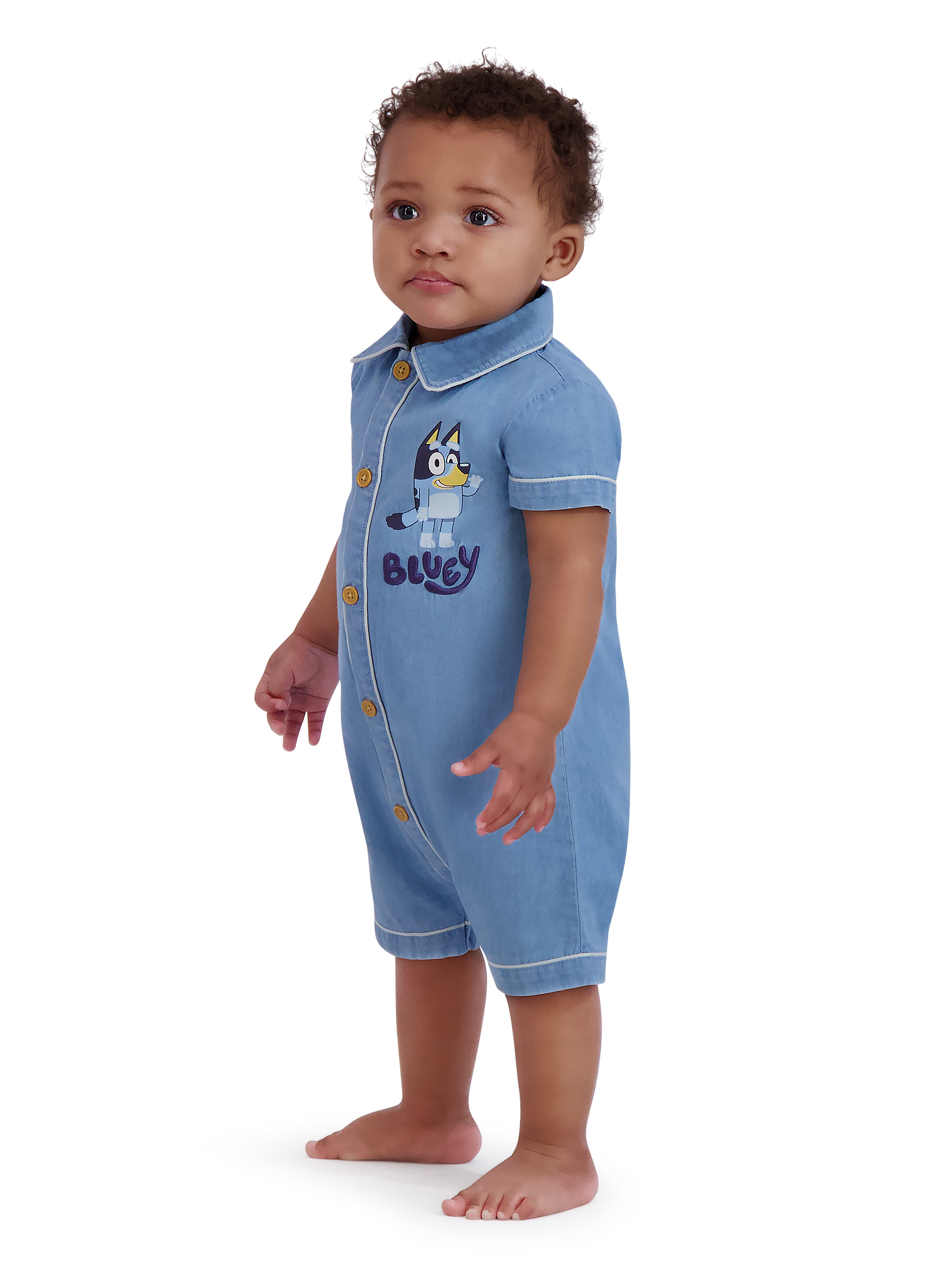 Bluey Baby Boy 2 Pack Rompers, Sizes 0/3 Months-24 Months