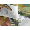 thumbnail image 3 of Ambesonne Dinosaur Quilted Coverlet 3 Pcs, Colorful Mosaic T-rex, Queen Size, Multicolor, 3 of 4