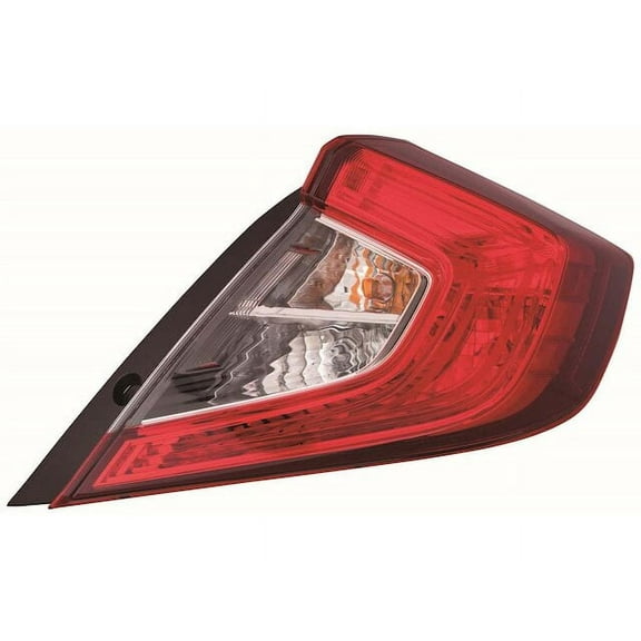 Right Outer Tail Light Assembly - Compatible with 2016 - 2020 Honda Civic Sedan 2017 2018 2019