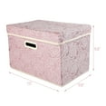 thumbnail image 3 of ANMINY Collapsible Storage Bins with Lids Fabric Decorative Storage Boxes Cubes Organizer Containers Baskets 3 Pack, 3 of 7