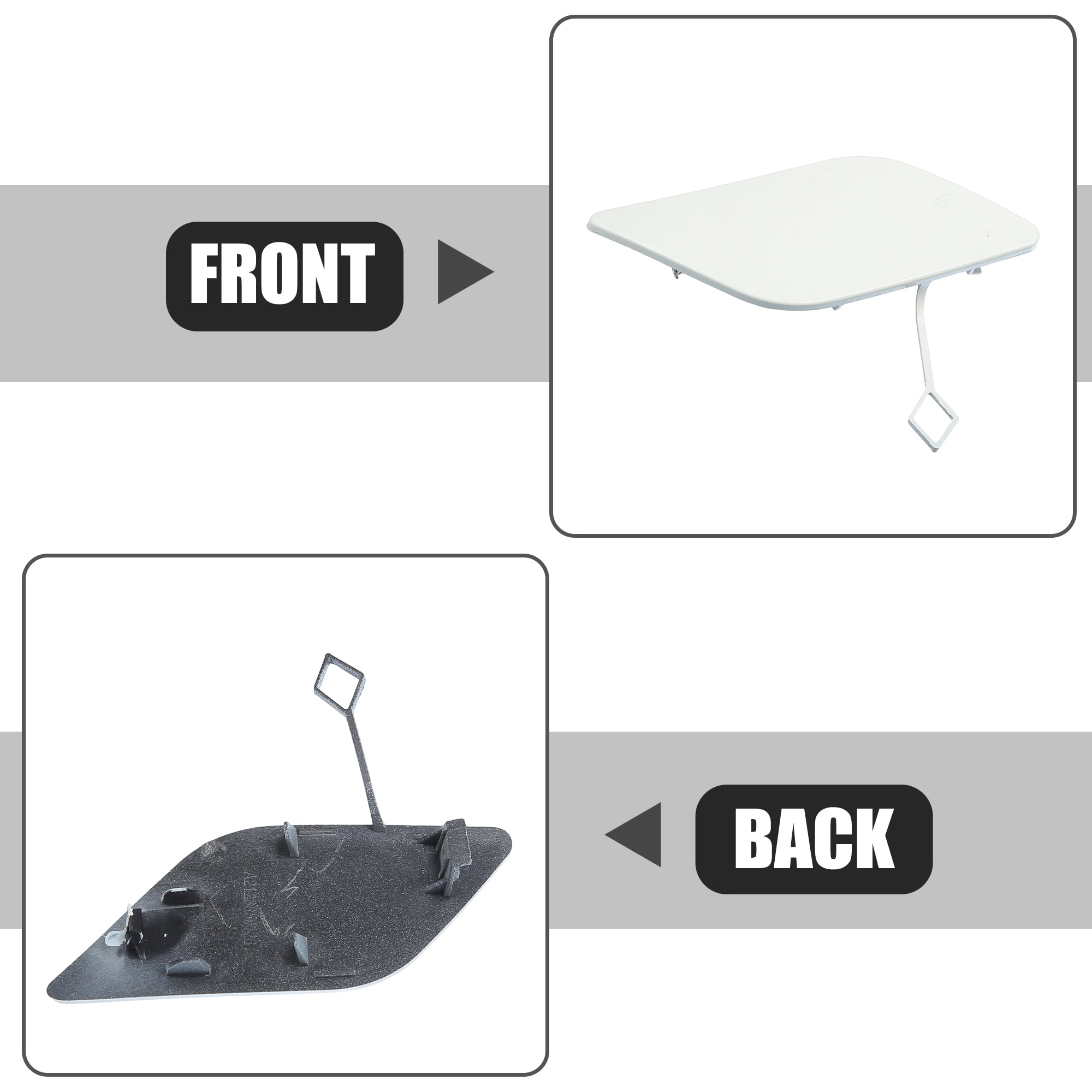 Unique Bargains Front Right Bumper Tow Hook Cover for Mercedes Benz W212 White