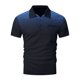 thumbnail image 4 of Ceisia Men's Polka Dot Gradient Short Sleeve Polo Shirt Casual Summer Top Navy L Gifts, 4 of 5