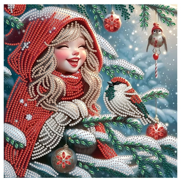 5D DIY diamond painting kit, happy genie special shape diamond canvas, namely can reduce stress and relax, but also can be used for home wall decoration