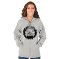 thumbnail image 3 of Mountain Compass Symbolic Spirit Unisex Fleece Graphic Zip Up Hoodie Brisco Brands 2X, 3 of 5