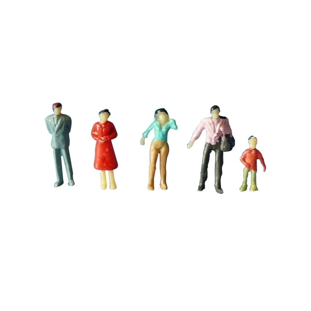 100Pcs 1 75/1 100/1 150 Mixed Miniature Sand Model DIY Standing People Figures