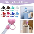 thumbnail image 2 of Silicone Heart Straw Cover for Cup,Valentines Reusable Heart Straw Toppe,10Mm/0.4Inch Straw Tip Lid Protector For 30/40Oz Cup Accessories,Valentines Day Funny Gifts, 2 of 9