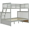 thumbnail image 6 of Newest Twin Over Full Bunk Bed , Wooden Bunk Bed with Ladder , Safety Guard Rails –Gray, 6 of 9