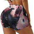 thumbnail image 2 of Kdxio Cute Kittens Group Portrait Print Workout Shorts for Women Seamless Soft Smooth Gym Yoga Scrunch Active Shorts, 2 of 5