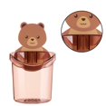 thumbnail image 3 of Wall Mounted Cartoon Toothbrush Cup Holder Adhesive Clear Drain Toothpaste Storage Box Organizer, 3 of 9