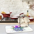 thumbnail image 2 of FREEAMG Stylish Rainbow Colors Octopus Absorbent Dish Drying Mat Microfiber Kitchen Countertop Table Protector Multi-Purpose Counter Rack Sink Drainer Pad 16"x 18",White, 2 of 6