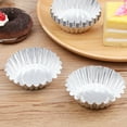 thumbnail image 4 of Frcolor 48Pcs Aluminum Alloy Egg Tart Molds Thick Reusable Flower Cupcake Mold Muffin Baking Cup Tartlet Pan (Silver), 4 of 6