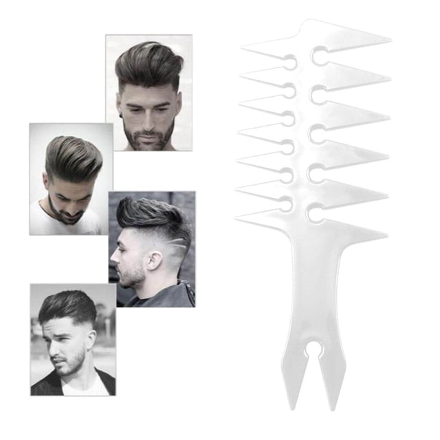 facefd Peignes Coiffants pour Hommes Pompadour Grand Fourche Peigne Rétro Tête d'Huile Blanc