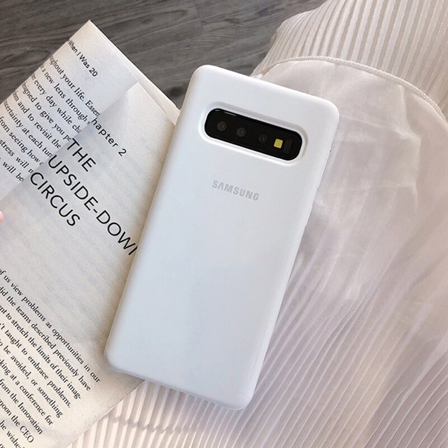 Funda de silicona líquida para Samsung Galaxy S10, S9, S8 Plus, Note 9, 8, S10 +, S8 +, S9 +, S10e, Note 9, funda protectora trasera QYM unisex