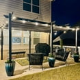 thumbnail image 2 of Mondawe 11 X 16 FT Outdoor Living Outdoor Retractable Pergola with Weather-Resistant Canopy Aluminum Garden Pergola Patio Grill Gazebo for Courtyard -Dark Gray, 2 of 8