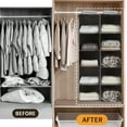 thumbnail image 3 of Hanging Closet Organizer, 2 Packs Closet Organizer and Storage, 5-Shelf Closet Hanging Storage Shelves, Closet Organization for Bedroom, Nursery, Diapers, Grey, 3 of 8