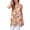 Bm10-Yellow Pink Flower, variant on Womens Summer Casual T-Shirt V-Neck Sleeveless Tunic Tops for Leggings Loose Blouse Shirt