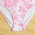 thumbnail image 5 of NIEWTR Girls' Swimsuit 3 Piece Set Floral Print Bikini Swimsuit with Drawstring Beach Skirt Cute Ruched Bathing Suit（Red,12-13 Years), 5 of 6