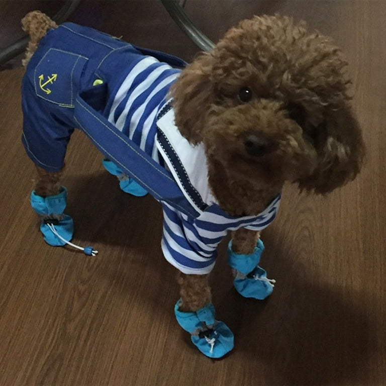 4pcs Waterproof Winter Pet Dog Shoes Anti-slip Rain Snow Boots