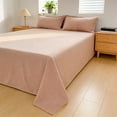 thumbnail image 6 of Tgbvmt Solid Color Washed Cotton Bedding Set Plain Three Piece Set For Soft Breathable Fabric Versatile Decor Style Easy Clean Maintain Holiday Gift Duvet Sheet Pillowcase Bedroom Home Bedding Decor, 6 of 6