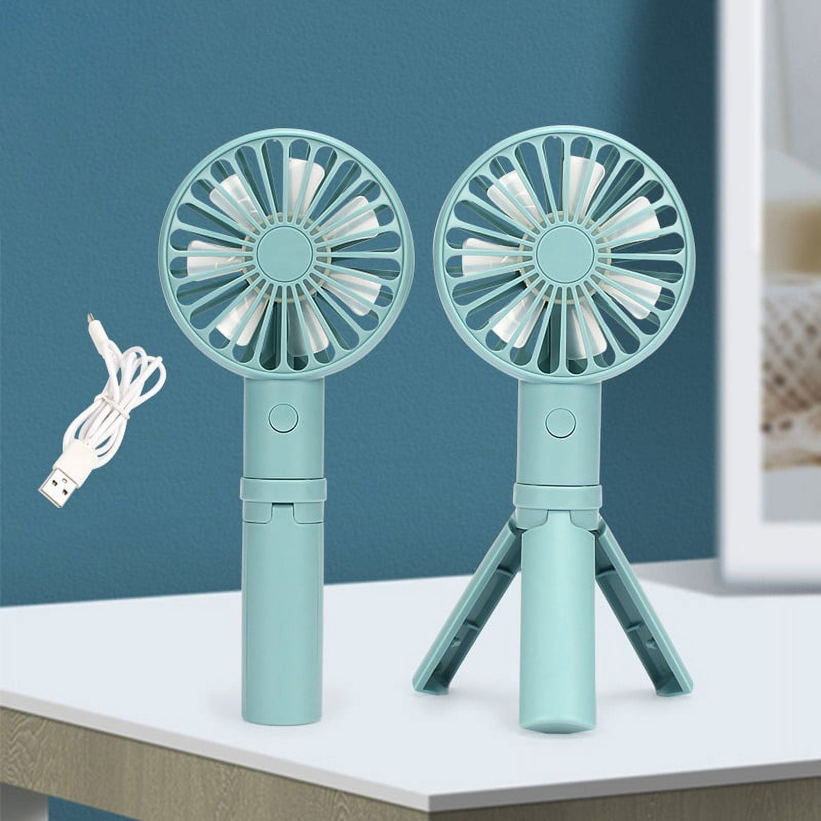 Handheld Portable Fan Mini Hand Fan, USB Rechargeable Personal Fan, Small Fan with 3 Speeds for Travel/Commute/Makeup(1 pack)