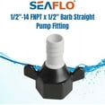 thumbnail image 3 of SEAFLO (NO: 51F01) 1/2"-14 FNPT x 1/2" Barb Straight Pump Fitting for SHURFLO, SEAFLO, Circle River, Johnson, Jabsco, FLOJET, REMCO, Lippert, USA ADVENTURE and other Pumps (02-Pack), 3 of 5