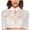 C-White202, variant on Women Crop Tops Elegant Floral Lace Sheer Hallow Out High Neck Slim Fit Half Sleeve T Shirt See Through Night Out Wear Versatile Top