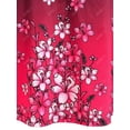 thumbnail image 4 of Camiseta de Túnica de Talla Extra de Lazo de Flores Degradados Rosegal  Mangas largas de talla grande, 4 of 5