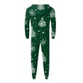 thumbnail image 4 of Christmas Family Pajamas Matching Sets – White Hooded Onesies with Large Snowflake Print for Adults & Couples, Holiday Home Family Sleepwear Set, Matching Christmas PJs for Family, 4 of 4