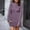 Purple, variant on SMihono Trendy Hip Wrap Short Sweater Dresses for Women Slim Fit Casual Womens Autumn and Winter Warm Solid Color Long Sleeve Mock Neck Solid Color Female Leisure Black L