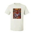 thumbnail image 2 of Wild Bobby, Colorful Painted Tiger, Animal Lover, Men Graphic Tees, White, Medium, 2 of 3