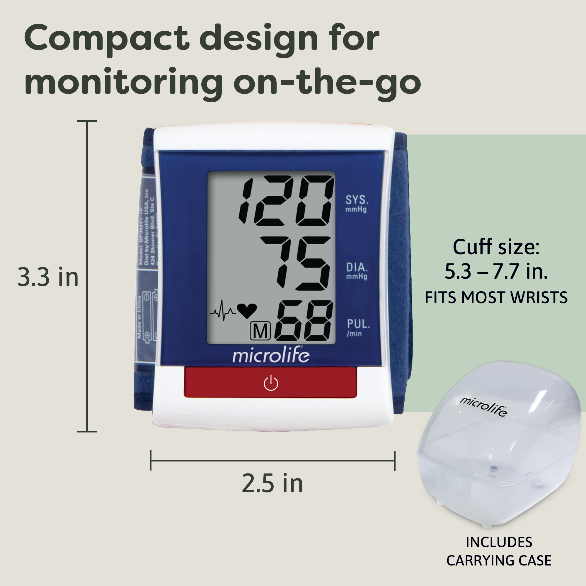 Microlife Wrist Blood Pressure Monitor with Heartbeat Detection photo 3