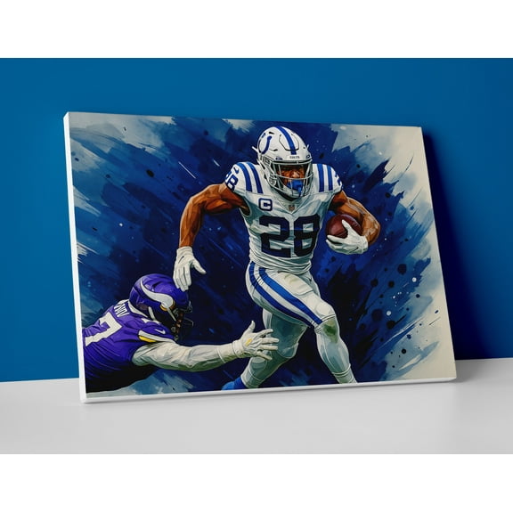 Jonathan Taylor Colts Poster or Canvas Wall Art