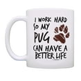 thumbnail image 3 of ThisWear Dog Themed Gifts for Women I Work Hard So My Pug Can Have A Better Life Paw Print 11oz Ceramic Coffee Mug Paw Print, 3 of 7