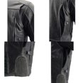 thumbnail image 5 of Milwaukee Leather MLM1536 Mens Vintage Distressed Grey Leather Scooter Style Motorcycle Jacket - Reflective Piping 7X-Large, 5 of 10