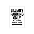 thumbnail image 1 of Lillian's Parking Only All Others Will Be Towed Name Gift Novelty Metal Aluminum 18"x24" Sign, 1 of 1