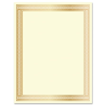 Geographics Traditional Award Certificates - Laser, Inkjet Compatible - Gold (geo-47833)