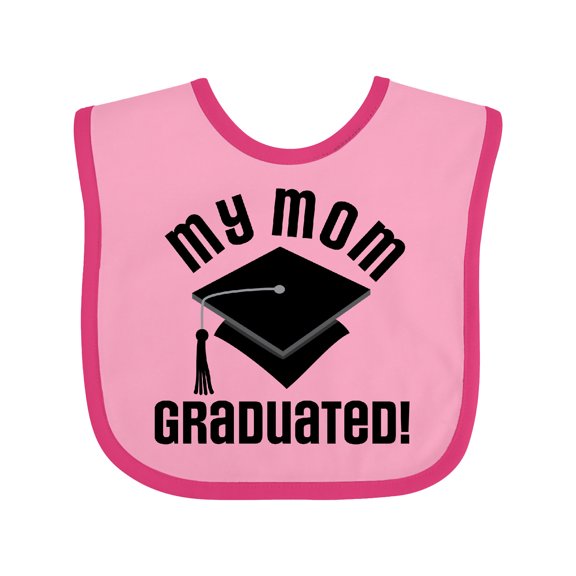 Inktastic My Mom Graduated Boys or Girls Baby Bib