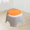 thumbnail image 3 of GUOOL Small Shower Stool Multipurpose Non-slip European Shower Stool Potty Stool Orange, 3 of 6