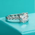 thumbnail image 4 of AnuClub Moissanite Engagement Ring,4.3cttw D Color VVS1 Round Cut 14K Gold Plated 925 Sterling Silver Promise Anniversary Ring for Women, 4 of 10