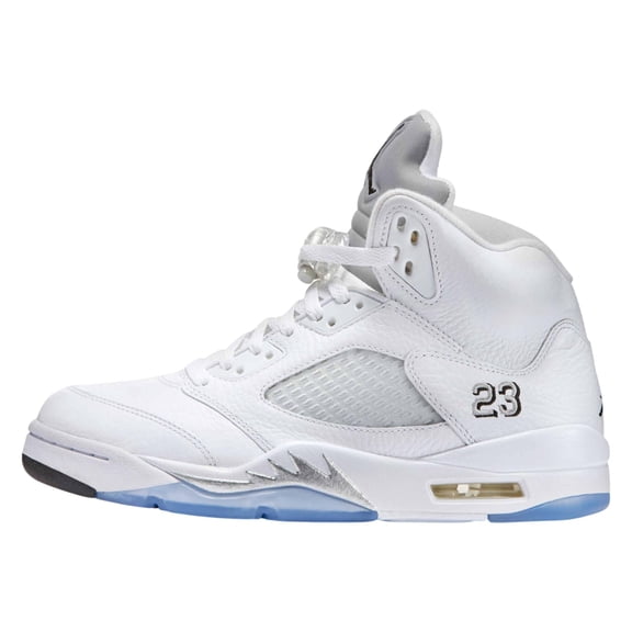 Men's Jordan 5 Retro OG "White Metallic" Wht/Blk-Mtlc Silver (HQ7978 103) - 11.5
