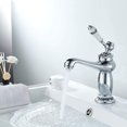 thumbnail image 4 of Robinet de Salle de Bain Poignée Unique Mitigeur Rétro, Chrome, 4 of 5