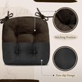 thumbnail image 3 of Chair Cushions for Dining Chairs, 17" x 17" Non-Slip Kitchen Chair Pads with Adjustable Ties, Memory Foam Indoor Chair Cushions for Dining Room, Chocolate (Pack of 2), 3 of 14