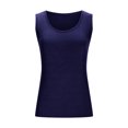 thumbnail image 6 of UPPADA Womens Tank Tops 2025 Sleeveless Round Neck Ruched Spring Summer Basic Shirts Trendy Cute Outfits Women Sleeveless Tank Top,Tank Top for Women Casual Cropped Tanks Dark Blue,XXL, 6 of 8