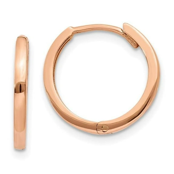 Primal Gold 14 Karat Rose Gold Hinged Hoop Earrings