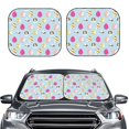 thumbnail image 2 of Bingfone Happy Easter Windshield Sun Shade 2-Piece Foldable Car Front Window Sunshade for Most Sedans SUV Truck - Medium, 2 of 7