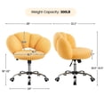 thumbnail image 3 of Silla de escritorio Yaheetech Boucle en forma de nube ajustable amarilla, 3 of 9