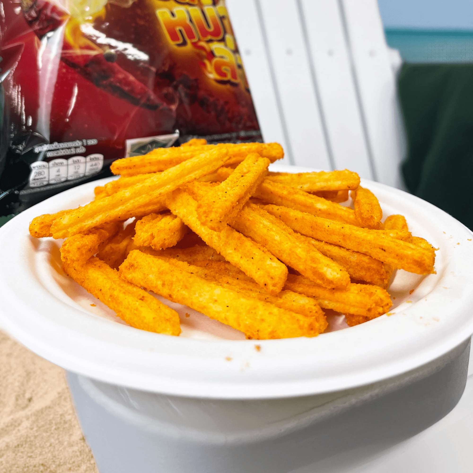 FF Spicy Mala Flavored Stix, Bold Sichuan Pepper & Chili Snack | Crispy and Flavorful Authentic Thailand Snack (58g x 12)