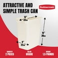 thumbnail image 3 of Rubbermaid 21 Quart Rectangular Kitchen Wastebasket Trash Can, Bisque (2 Pack), 3 of 7